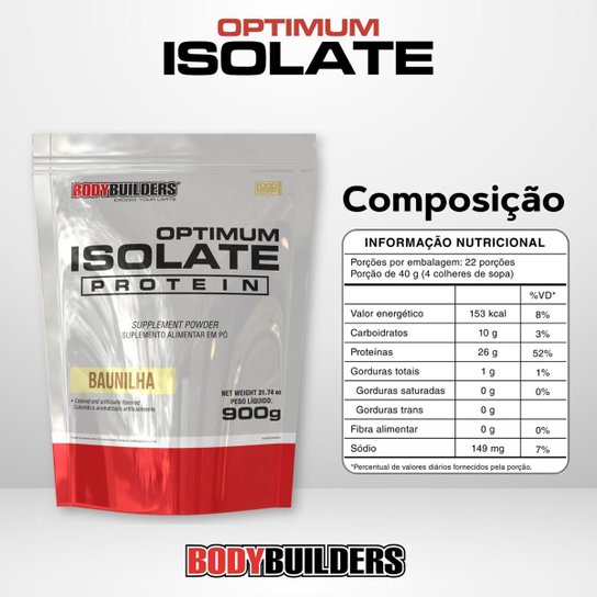 Whey Protein Optimum Isolate 900g - Bodybuilders