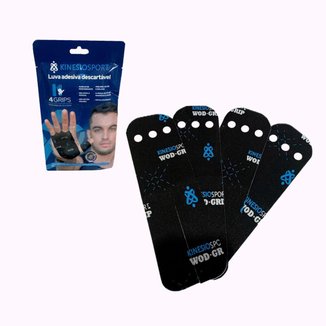 Wod Grip KinesioSport 4 Tiras 7,5 Cm X 25 M, Preta
