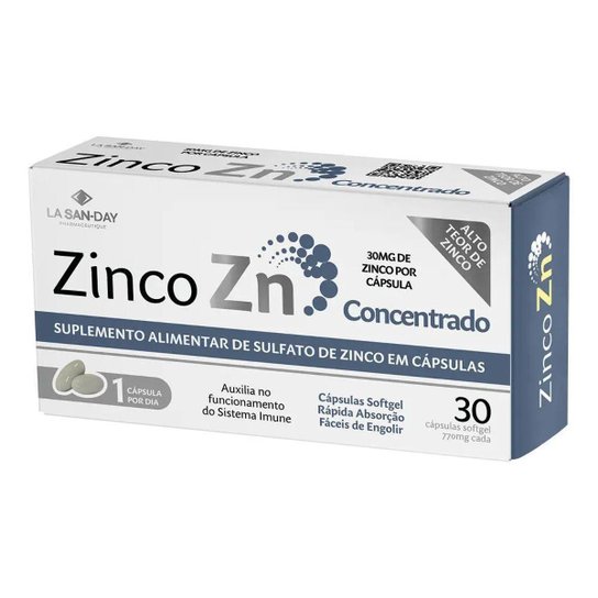 Zinco Concentrado (30 Cápsulas) - La San Day