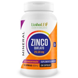 Zinco Quelato 29,59mg Concentrado 60 cáps 