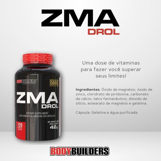 ZMA DROL 120 Cápsulas - Bodybuilders